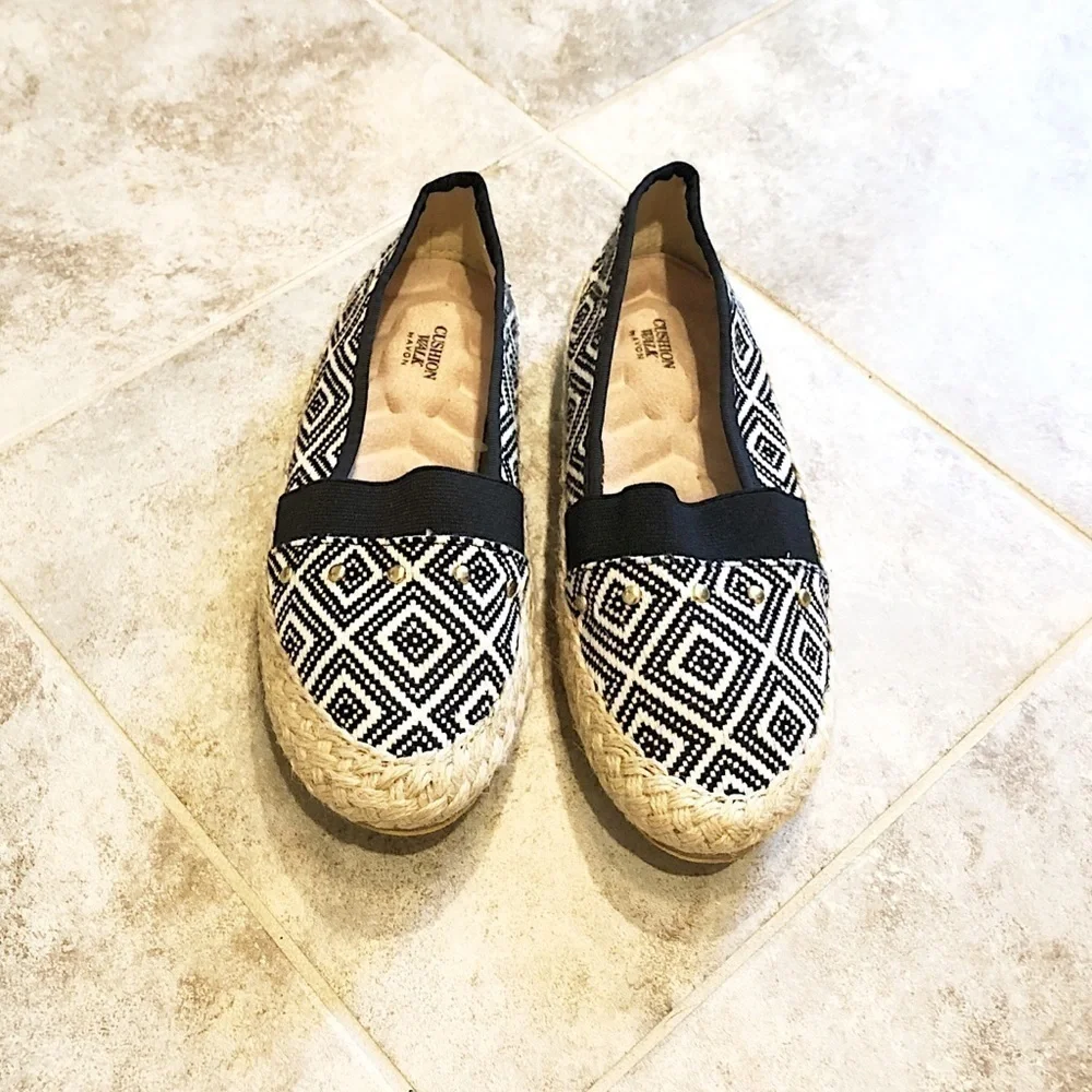 🆕 Avon Cushion Walk canvas studded espadrill…